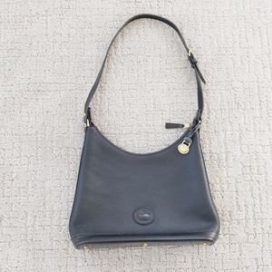 Dooney & Bourke black vintage leather shoulder bag